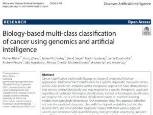 Biology-based multi-class classification of cancer using genomics and artificial intelligence - Maher Albitar